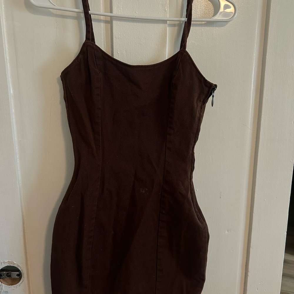 Elegant Brown Women's Dress